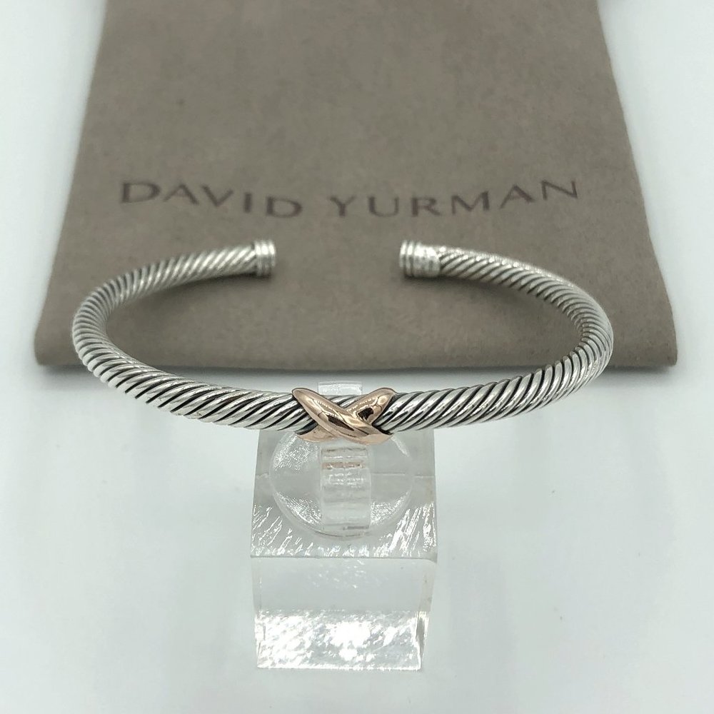David Yurman X Station Bracelet with 18K Rose Gold
